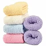 Hocerlu invierno Termicos Calcetines Mujer - 5 Pares Polar para Casa Dormir, Súper Suaves Lindo de Navidad Calcetines, Talla EU 35-41