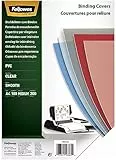 Fellowes Portadas para encuadernar de PVC transparente, A4