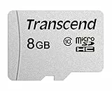 Transcend Tarjeta de Memoria microSDHC 300S 8GB Clase 10 con hasta 95/45 MB/s (para Smartphones, Cámaras Digitales y Consolas Nintendo Switch) sin Adaptador SD - TS8GUSD300S