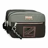 Pepe Jeans Cody Neceser Dos Compartimentos Adaptable Negro 22x10x9 cms Poliéster