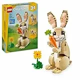 LEGO Creator 3 en 1 Lindo Conejito - Conejo de Juguete Transformable en Figura de Foca y Llama - Juego con Animales - Regalo para Niñas y Niños de 8+ Años 31162