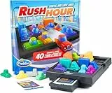 ThinkFun - Rush Hour Juego de Mesa Niños 8 Años, Rompecabezas Niños, Juego de Mesa 8 años o más, Juegos de Mesa Infantiles, Juego de Lógica, 40 Desafios, Nueva Edición