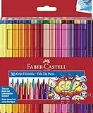 Faber-Castell 155335 - Caja con 30 Rotuladores Grip Colour Marker - Surtidos