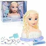 Cabeza para Peinados de Lujo de Elsa, la Reina de Las Nieves de Disney con Accesorios, 17 Piezas, Juguetes para niños a Partir de 3 años de Just Play