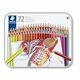 STAEDTLER 175M72 ST Lápices de colores con forma hexagonal, Caja con 72 colores variados
