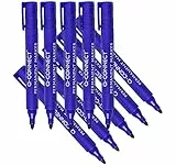 Q-Connect KF26046, Rotulador Marcador Permanente, Azul, caja de 10 piezas
