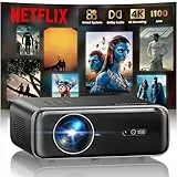 Proyector 4K【1100 ANSI/Netflix Oficial/Dolby】 Smart Proyector 4K Portátil Auto Focus/Keystone WiFi Bluetooth FHD 1080P, WiMiUS Proyectors WiFi6 Exterior Zoom 50% para Cine en Casa/PPT Doble HDMI/USB