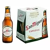 San Miguel Especial Lager, Pack 6 Botellas x 25cl, Cerveza Premium Española, Calidad Tradicional y Sabor Refrescante, 5.4% Volumen de Alcohol