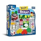 Trefl - Beep! Beep!, El Primer Juego de Mesa - Juego de Mesa para los más pequeños, Coches de Madera, Grandes Elementos, Juego para niños pequeños, Aprender Jugando, 02344