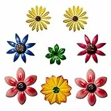 TIN DREAMS FACTORY Imanes Nevera y Pizarra Pintados a Mano, Juego Imanes Ideal para Pizarra Magnetica, Imanes Decorativos de Metal y Decoraciones Nevera con Diseño Floral Único para Casa u Oficina