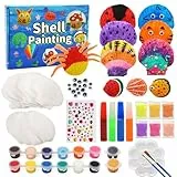 Ballery Juego de pintura de Conchas, Pintar Kit con Conchas, Set de conchas para pintar y decorar, kit de manualidades y pinturas, regalo para niños a partir de 3 años