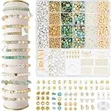 XULIERUX Cuentas De Piedras Naturales DIY Pulsera Kit, 1650 Cuentas Para Hacer Pulseras Y Collares, Incluye Accesorios, Ideal Para Niños Y Adultos