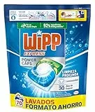 Wipp Express Power Caps Detergente en Cápsulas para Lavadora, 70 Dosis, Limpieza Profunda, Eficaz en Agua Fría