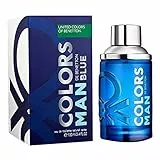 Benetton, Blue from United Colors, Eau de Toilette para Hombre, Larga duración, Fragancia fresca, joven y casual, Notas cítricas, frutales y marinas, Optimo para uso diario, 100 ml