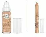 LEA NATURE SO BIO ÉTICO | Rutina Maquillaje Facial – Base Hidratante (Beigé Dorado – 30 ml) + Corrector Corrector (Beigé Dorado – 1,9 g) | Certificado Orgánico - Vegano | Made in France