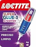 Loctite Super Glue-3 Creative Pen, adhesivo transparente con forma de bolígrafo, pegamento instantáneo y universal antigoteo, fácil de usar y de gran precisión, 1x4 g, El embalaje puede variar