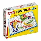 Quercetti Fantacolor Tab Basic 60 Clavijas de Colores, Juegos Educativos de Mosaicos Infantiles, Juguetes Niños 3 Años, Manualidades Niños, Juguetes Niños 4 Años, Juegos Montessori Made in Italy