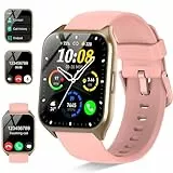 Reloj Inteligente Mujer, 1.85' Smartwatch con Llamadas Bluetooth, Podómetro/Pulsómetro/Monitor de Sueño, Impermeable IP68 Smart Watch, 110+ Modos Deportivos Pulsera Actividad para Android iOS Oro Rosa