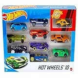 Hot Wheels Pack de 10 Vehiculos, Coches de Juguete (Modelos Variados) (Mattel 54886)