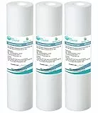 3 x aquahouse 10 'sedimentos cartucho de filtro de agua para ósmosis inversa, Carcasas de, encaja estándar de 10' filtro de filtración de agua alimentado poste & partictle – 1 Micron