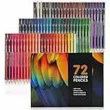 WUFANC LáPices Delapices Colores De 72 Unidades - Lapices De Colores Profesionales Con Estuche PortáTil - Ideal Para Escuela De Arte Y Estudio - 72 LáPices De Lapices De Colores