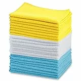Amazon Basics Paño de limpieza de microfibra, 30.5 cm x 40.5 cm, 24 unidades, Multicolor