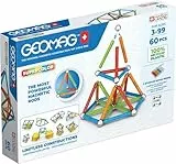Geomag, Supercolor Recycled, Construcciones Magnéticas, Barras y Paneles de Colores, Paquete de 60 Piezas, Plástico 100% Reciclado