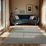 Paco Home Alfombra Exterior Interior Balcón Terraza Alfombra Cocina Monocolor Jaspeado, tamaño:160x220 cm, Color:Gris