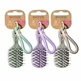 Beter - Pack 3 Charm del cepillo Natural Fiber, Formato XSS, Incluye cadena para colgarlo en bolso, mochila o pantalón, Fabricado con materiales naturales, Ecológico, Exclusivo, 3 colores