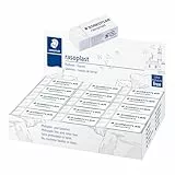 Staedtler Rasoplast 526 B30. Goma de borrar blanca con faja de cartón. Caja de 30 unidades.