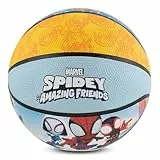 Hy-Pro Licencia Oficial de Spidey y Sus increíbles Amigos Baloncesto, tamaño 3, diseño de Marvel con gráficos de Personajes, Mini Pelota de Baloncesto Robusta para Interior y Exterior