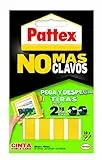 Pattex Cinta de doble cara a tiras No más clavos fijación Removible, 10 tiras (1403703)
