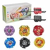 X Set de Batalla de peonzas, 6 peonzas de Combate, 2 lanzadores, Paquete de Inicio Gyro para niños, Juguetes, Juguetes de cumpleaños para niños, 6+