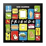 Grupo Erik Calendario 2026 pared Friends - Almanaque pared 2026 : Planificador mensual Con espacio para Anotar, Ilustraciones y Fácil de colgar (30x30cm)