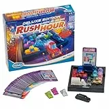 ThinkFun 76617 – Rush Hour – El Conocido Atascos en la edición Deluxe con vehículos en imitación de Metal, Juego de lógica para Adultos y niños a Partir de 8 años, Color Rojo y metálico (Ravensburger