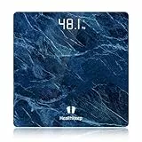 Báscula digital para hombre, Healthkeep Pese Personas de alta precisión con tecnología Step-On Pantalla LED, diseño fino, peso máximo. 180 kg/400 lb, negro…