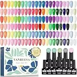 VANREESA Esmaltes Semipermanentes para Uñas, 45 Colores Vibrante y Animado - Pintauñas Semipermanentes, Kit Completo Bricolaje en Casa Kit Manicura Regalo para Mujer
