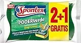 Spontex Estropajos de Fibra con Esponja, 3 estropajos