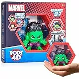 WOW! PODS 4D Marvel Hulk | Figura Coleccionable única conectable Que explota de su Mundo en el tuyo | Exhibición de Pared o Estante | Juguetes y Regalos de Marvel | Serie 1 n.º 412