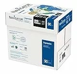 Navigator Expression - Paquete de 2500 folios de papel para impresora/fotocopiadora 90g/m² A4, Blanco
