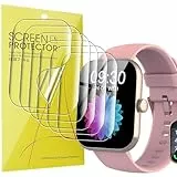 Lamshaw 6 Piezas Protector de Pantalla para Matast Smartwatch 1.96' Pulgadas,Resistencia a los arañazos,Sin Burbujas,HDTransparente, (TPU-6Piezas)