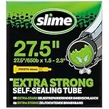 Slime 30023 Cámara de Aire para Bicicleta, Antipinchazos, con Sellante Slime, Sellado Autónomo, Prevenir y Reparar, Válvula Presta, 27.5' x 1.5-2.3'