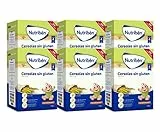 Nutribén, Papilla de Cereales Sin Gluten, 3600g, Sin Aceite de Palma ni Azúcares Añadidos, Alimento para Bebés, Desde los 4 Meses, Pack de 6 x 600 gr