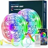 Bonve Pet Tira led, Luces LED 30 Metros, Luces LED Habitación, Strip led RGB Bluetooth, Control Remoto y App, Luz led Sincronización Músical Para Decoración Gaming TV Cocina Hogar Fiesta