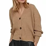 Vero Moda Vmlea Ls V-neck Cuff Cardigan Noos Cardigan, Nomad, XL Mujer