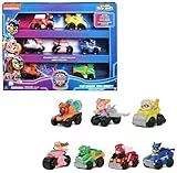 Patrulla Canina - Pack 7 Figuras de los Pup Squad Racers de La Superpelícula con un Coche de Juguete Inédito de Liberty - 6067861 - Juguetes Niños 3 Años + - Regalo Niño 3 Años +