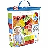 ColorBaby - Bloques construccion niños, 60 Piezas, Juguetes Bebes 1 año, Bolsa Piezas de construccion