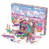 Polly Pocket Calendario de Adviento, Conjunto de juego de casita de jengibre para construir con muñeca, más de 24 sorpresas, muebles de casa de muñecas y accesorios navideños, JFV13