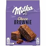 Milka Choco Brownie Bizcocho de Chocolate con Leche de los Alpes y Trozos de Chocolate con Leche, 150g