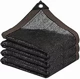 Tela de Sombra - Malla de Malla para Sombra de jardín con Ojales Cubierta de Parasol para Exteriores para pérgola Patio Plantas Invernadero Gallinero Negro 90% Tasa de sombreado (2x6m)